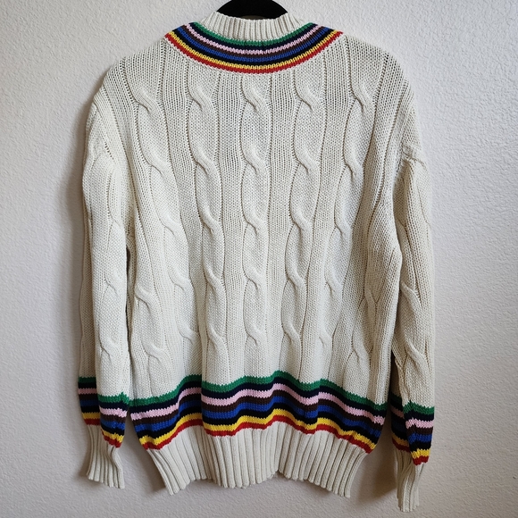 Croquet Stripe Cable Knit Sweater - Rowing Blazers x Target NWT - Picture 6 of 11